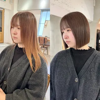 ミディアム カラー ボブ/レイヤー 🌟梅田盛一🌟のヘアスタイル