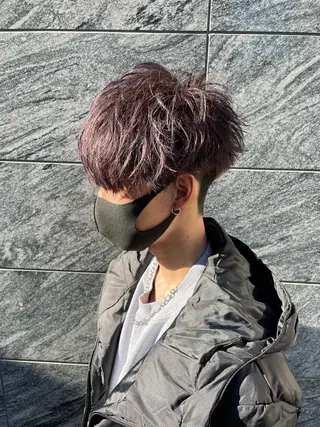 ショート カラー パーマ ヘアアレンジ メンズ キッズ マツエク・マツパ アイブロウ スパイキー/フェザー /波巻き/かいとのヘアスタイル