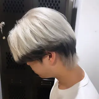 カラー メンズ ハイトーン/デザイン カラー／悠斗のヘアスタイル