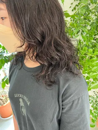 ミディアム パーマ きど さやかのヘアスタイル