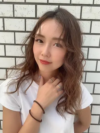 ロング カラー 深沢 秀のヘアスタイル