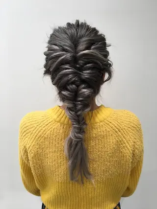 ミディアム ヘアアレンジ たなか ちあきのヘアスタイル