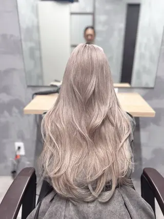 セミロング カラー newi ナカノのヘアスタイル