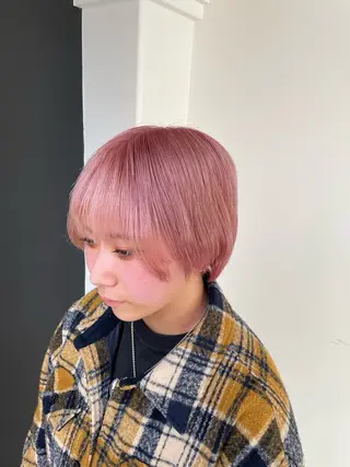 ショート カラー La fith hair sept 銀座店所属・KOGA／ パーマモデル募集のヘアスタイル