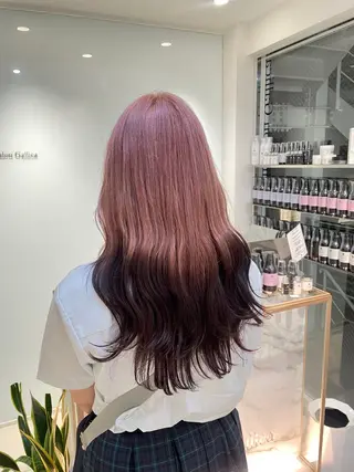 ロング カラー ヘアアレンジ 艶髪✨寒色カラー✨ 翁長孝輔のヘアスタイル