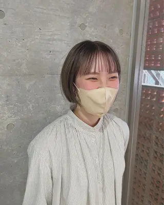 ショート カラー ボブパーマコテ巻き風 パーマNo1深江秀平のヘアスタイル