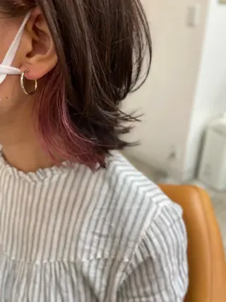 ショート カラー 【髪質改善】タケウチ 【手で乾かすだけ】のヘアスタイル