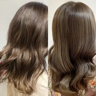 セミロング カラー まつげ兼任しもさこ 🌟レイヤー得意のヘアスタイル