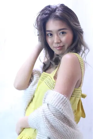 セミロング カラー パーマ ヘアアレンジ メンズ Saffyハリウッド トリートメント◎のヘアスタイル