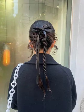 ロング ヘアアレンジ Then所属・mana/ハイトーン /ヘアアレンジ🎀のヘアスタイル