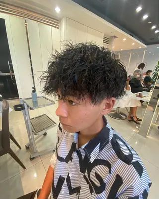 ショート パーマ メンズ メンズサロン/戸塚駅 東口3分/冨田大輝のヘアスタイル