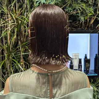 ショート 髪質改善/お呼ば れヘア/透明感カラーのヘアスタイル