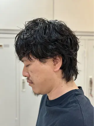 ミディアム パーマ メンズ 🩵波巻き/ツイスパ HARU💎のヘアスタイル