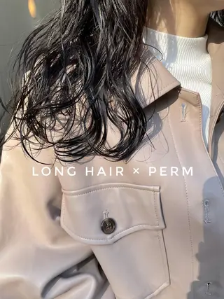 ロング カラー パーマ ヘアアレンジ キッズ オトナヘア🌸 harukaのヘアスタイル