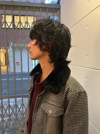 ミディアム パーマ メンズ DIXBON所属・メンズパーマ ナカムラヒロトのヘアスタイル