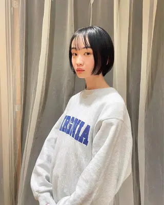 ショート カラー ボブ/ショート 吉田竣のヘアスタイル