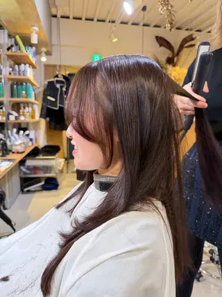 ロング 髪質改善/美髪/矯正 ヘアアレンジ/西梅田のヘアスタイル