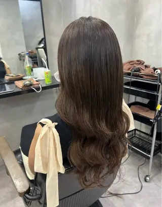 セミロング 濱川響太レディース カットモデルのヘアスタイル