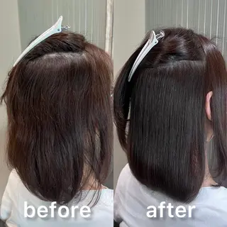 ミディアム パーマ KIZU 髪質改善 オカルト怪談のヘアスタイル