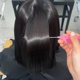 セミロング カラー ななみ.⋆𝜗𝜚 艶カラー/まつパのヘアスタイル