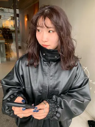 セミロング カラー ブリーチ/アレンジ 天満/chihiroのヘアスタイル