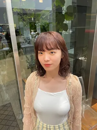セミロング miu /透明感カラーのヘアスタイル