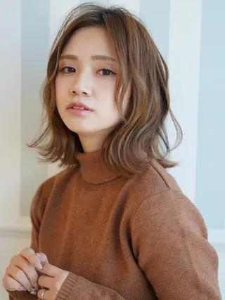 ミディアム 髪質改善/ハイライト 小林秀樹のヘアスタイル