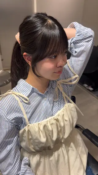 ロング ヘアアレンジ MiU所属・韓国×髪質改善×美髪 縮毛矯正×レイヤーのヘアスタイル