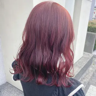 ミディアム カラー uni 江坂🦋 木下風子のヘアスタイル