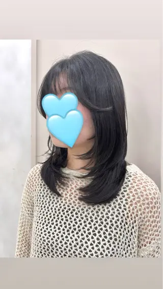 セミロング コトネ🫧 韓国風レイヤーカットのヘアスタイル
