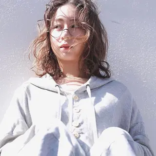 ミディアム パーマ 下北沢 soiのヘアスタイル