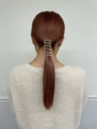 ロング カラー mei｜顔まわり ×透明感カラーのヘアスタイル