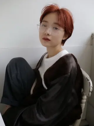 ショート シンバヒナノ/パーマ レイヤーカット/ボブのヘアスタイル