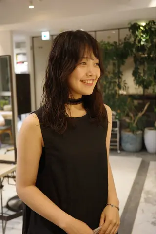 セミロング パーマ 🌀渋谷ボブパーマ 🌀河野瑠太のヘアスタイル