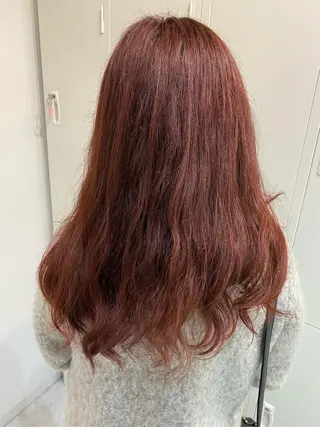 セミロング カラー 🎀暖色カラー🎀 おかだみほのヘアスタイル