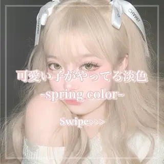 カラー ブリーチカラー 🩵MIZUKIのヘアスタイル