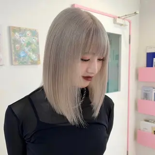 ミディアム カラー 🎀ミルクティー/暖 色×レイヤー/マリアのヘアスタイル