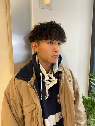 ショート パーマ メンズ fifth天神大名メンズサロン(フィフス)所属・fifth天神パーマ 特化/大田宗一朗のヘアスタイル