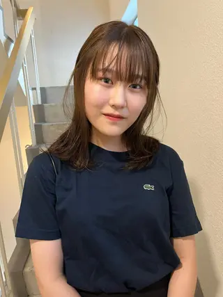 ミディアム カラー siki所属・SIKI yuuna レイヤーカット🪽のヘアスタイル