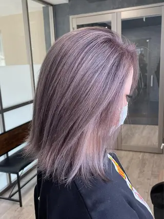 ミディアム カラー ~tie.hair salon所属・Ryoka🌼倉敷/ ハイトーン/レイヤーのヘアスタイル