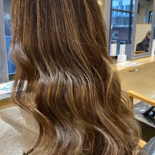 ロング カラー 艶カラー/韓国顔周り 🎀mamiのヘアスタイル