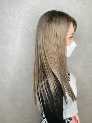 ロング カラー mimiiy梅田 中崎町ハイトーンのヘアスタイル