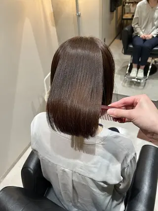 ミディアム カラー パーマ 白髪ぼかし職人 ￤柳川拓哉のヘアスタイル