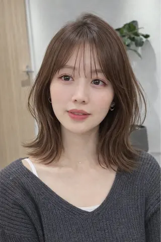 ミディアム ‎💚韓国風パーマ 🇰🇷💚 ちえのヘアスタイル