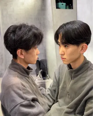 メンズ 曲がる縮毛矯正/メン ズパーマ/シュントのヘアスタイル