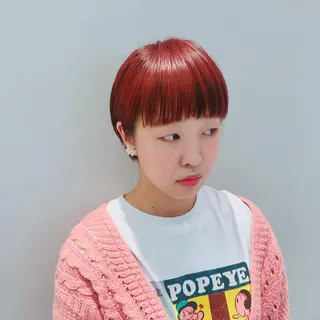 ショート 似合わせ艶髪カラー ❤️ハダユミのヘアスタイル