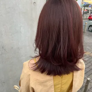 ミディアム カラー 松本 茜のヘアスタイル
