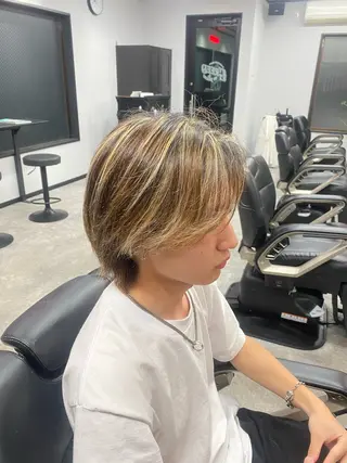 ミディアム カラー メンズ メンズ専門 カラーリスト　神谷のヘアスタイル