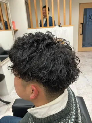 パーマ メンズ メンズ特化/パーマ/ フェードWATARUのヘアスタイル