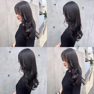 セミロング カラー カジュアルを女っぽく 𝗮𝘆𝗮𝗰𝗼のヘアスタイル